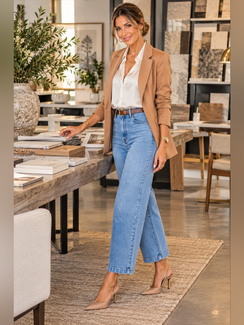 Madewell Emmett Wide Leg Crop Jeans High Rise Light Wash Seamed Denim 26 - Picture 2 of 13